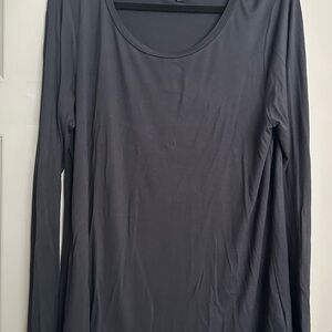 Cable & Gauge Long Sleeve Top - Charcoal